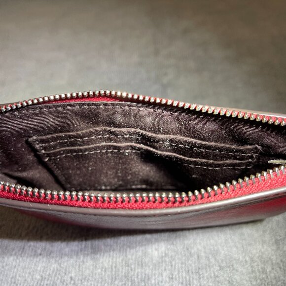 Coach Corner Zip Wristlet in Red Leather - Picture 3 of 4